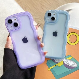 Capa de celular transparente com ondulações para IPhone 11 12 13 Pro Max X XS XR 7 8 Plus