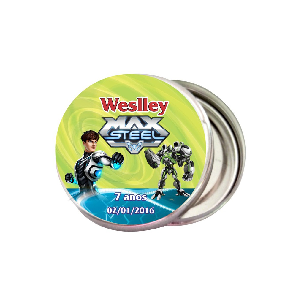 25 Latinha 5x1 Mint to be personalizada lembrancinha - Max Steel