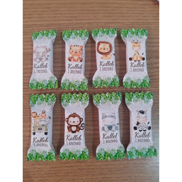 Balinhas Personalizadas Safari 50 unidades