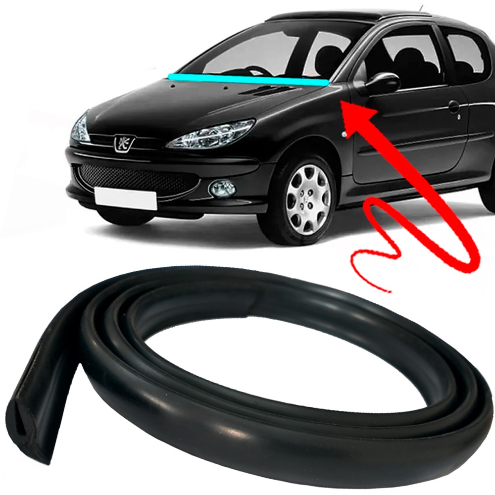 Borracha Acabamento Churrasqueira Parabrisa Peugeot 206 207 307 308