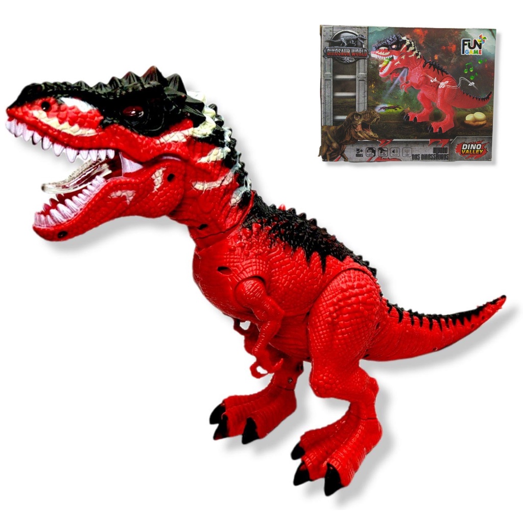 brinquedo dinossauro rex bota ovo anda e emite som