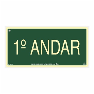Placa de Sinalização Pavimento 1º Andar em Oferta na Shopee