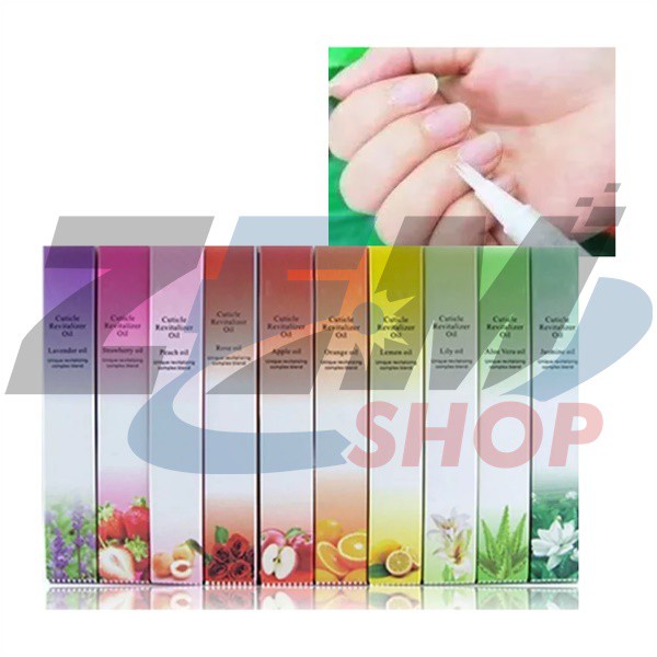 25 Caneta Óleo Hidratante Cutículas ZEM C/ Flores Gel De Unha