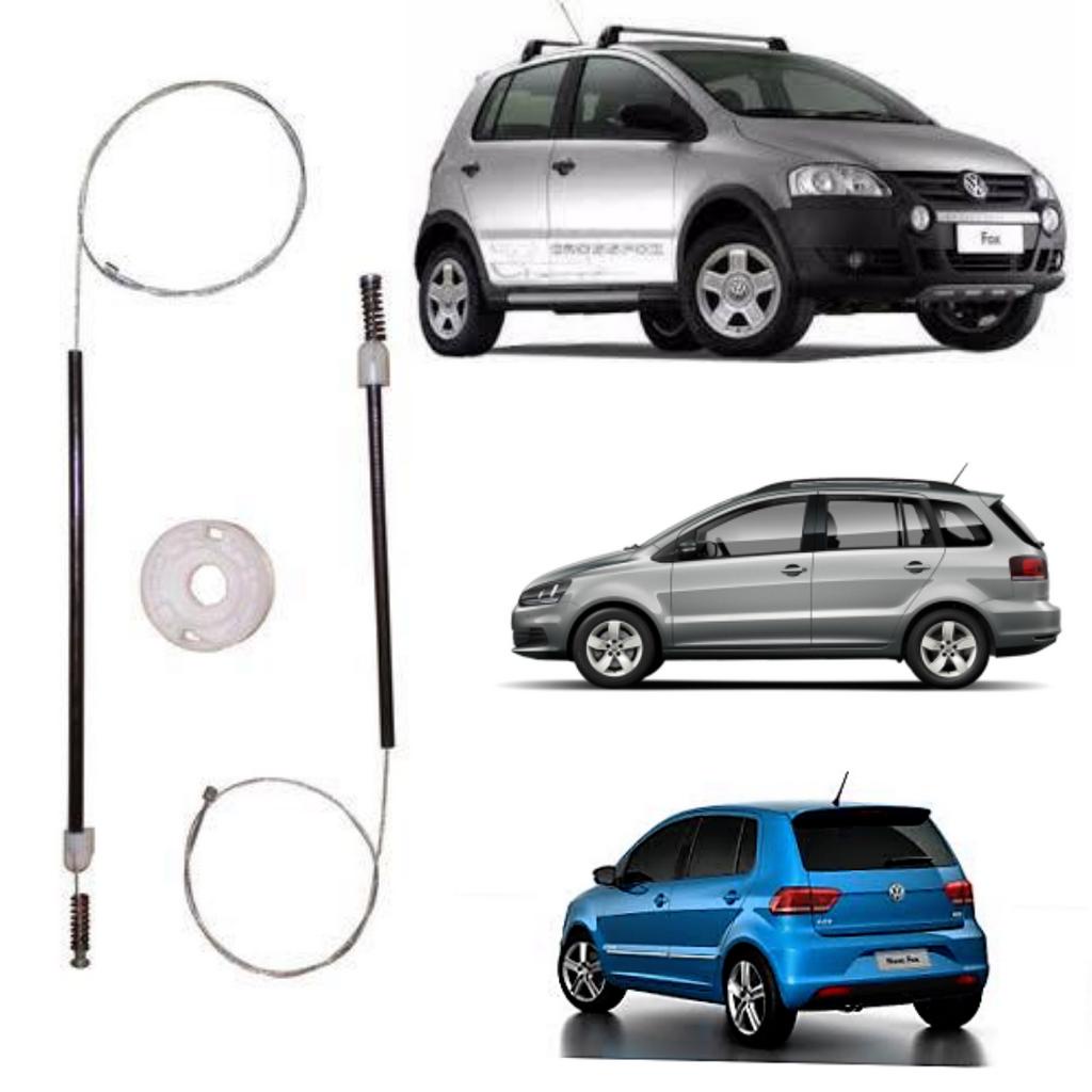 Kit De Cabos Maquina Do Vidro Elétrico Fox Spacefox Dianteiro em Oferta na Shopee