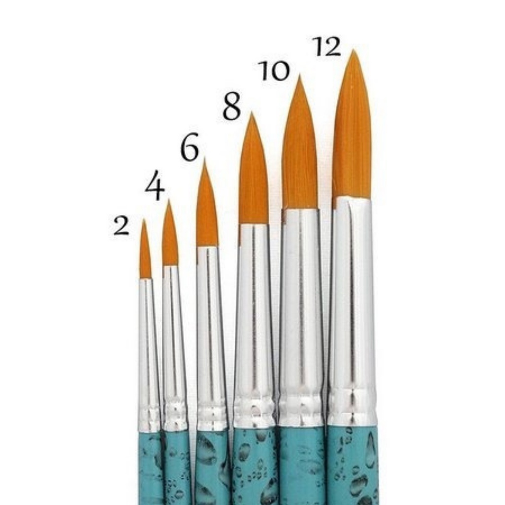 Kit Pincel Redondo Aquarela Keramik 311 - 06 Tamanhos (2,4,6,8,10,12)