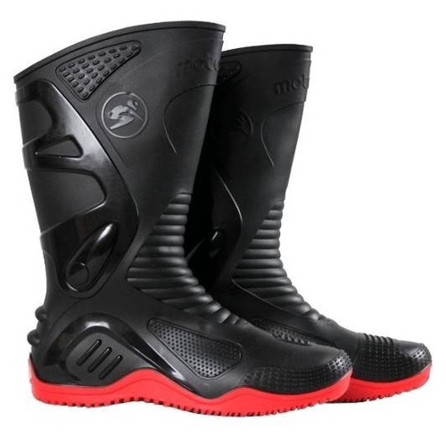 Bota de Chuva Moto Motoqueiro Motociclista Motoboy Motosafe 100% Impermeável Antiderrapante Flexível