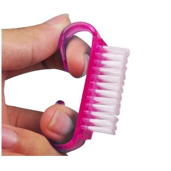 Mini escova de unhas limpeza manicure salão escovinha limpa unha