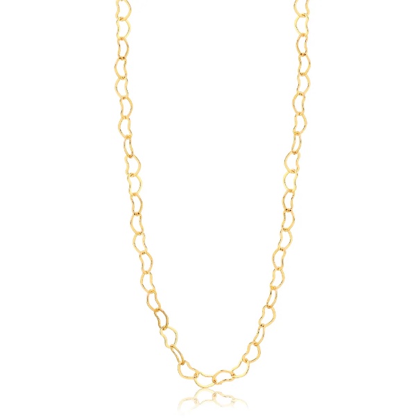 Colar Semijoia Cordão de Ouro Banhado Corrente Não é Bijuteria Colares Femininos Gargantilha Garantia Colar Chocker Corrente de Coração