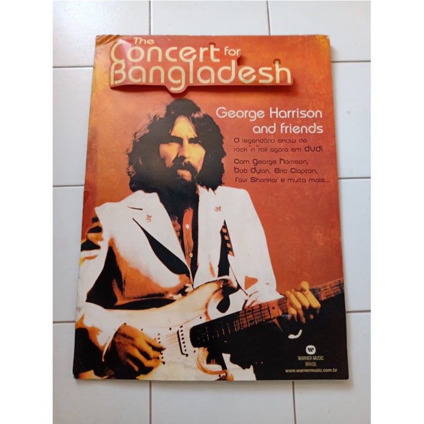 Tóten Display Quadro Memorabilia George Harrison Beatles Dvd Concert For Bangladesh Antigo 2005