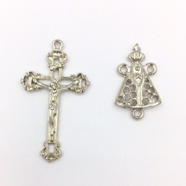 25 Crucifixos + 25 Entremeios Nsa Aparecida para terço