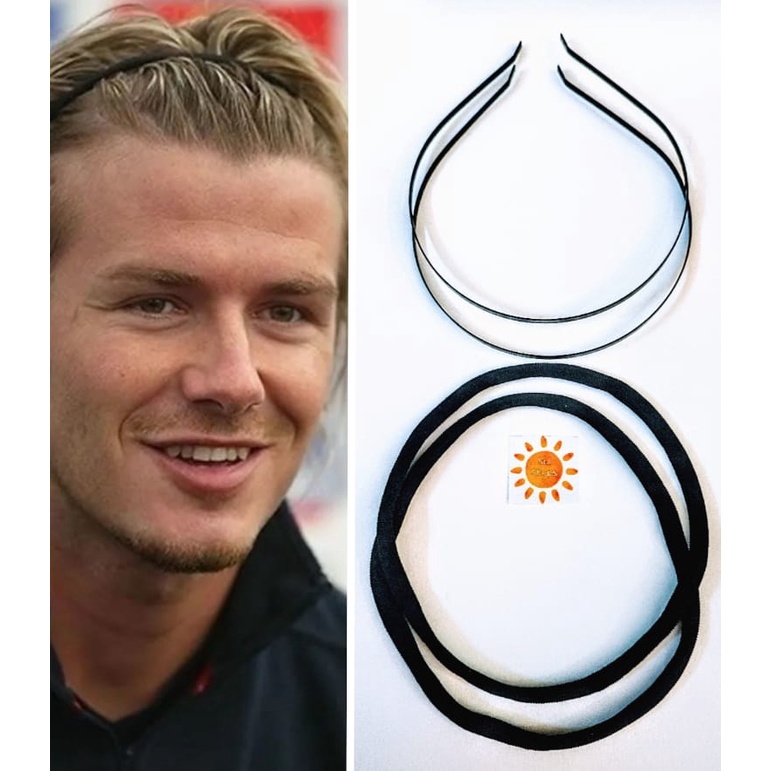 2 Tiaras Lisa de Ferro Basic + 2 Elásticos  Beckham Headband Esporte Corrida Suor Unisex Faixa Preto em Oferta na Shopee