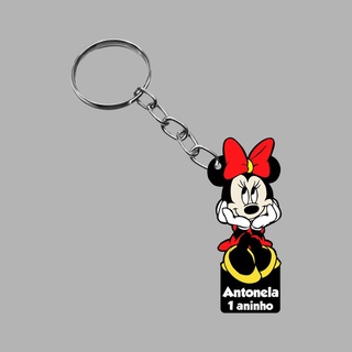 Chaveiro Minnie vermelha personalizado em MDF