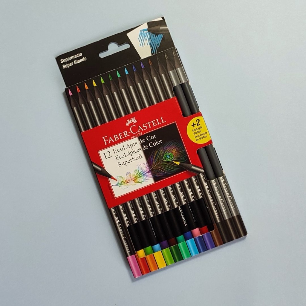 1 (UM) Lápis de Cor (UNIDADE/ AVULSO) Ecolápis SuperSoft – Básicos – Faber-Castell