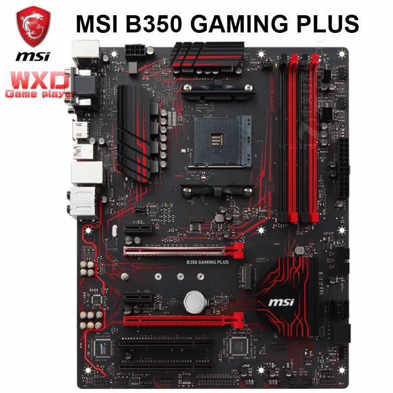 Placa Mãe Am4 Msi B350 Gaming Plus Ddr4 64gb Amd B350 Amd Ryzen M.2 Original Desktop B350-Plus Mainboard Ddr4 Sata Iii