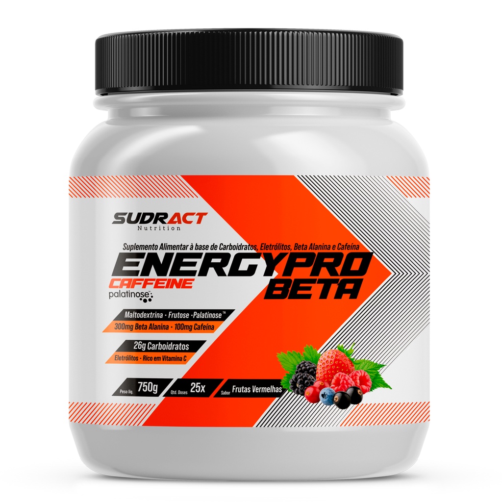 Energy Pro Beta 750g Sudract - C/ Cafeína e Beta Alanina Produto Original