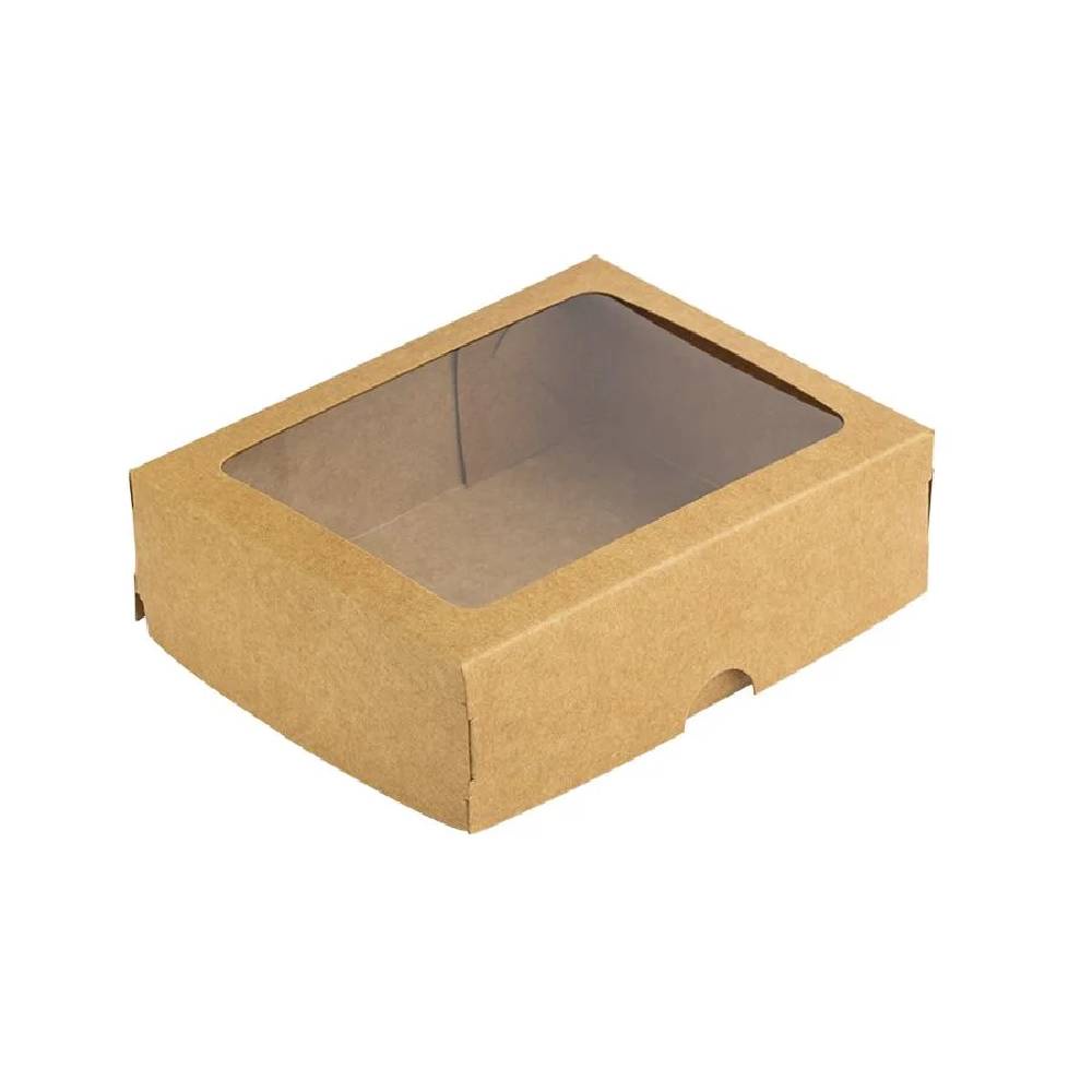 Caixa com Visor S19 - 8,5x12,5x3,5cm Kraft 10un - Assk Rizzo - Home & Living