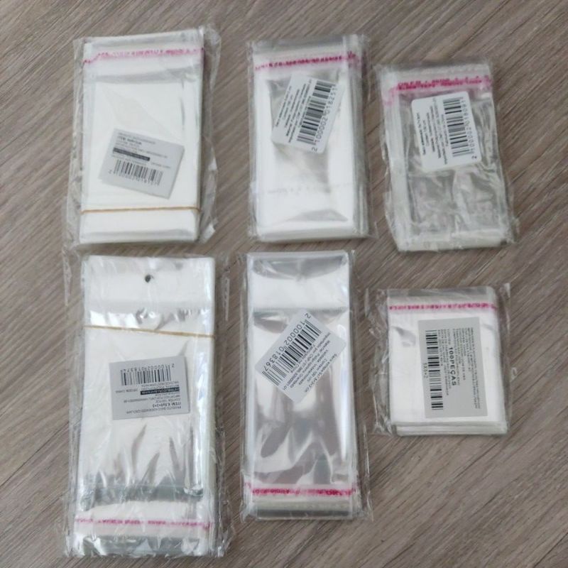 100 embalagens adesivadas sem furo