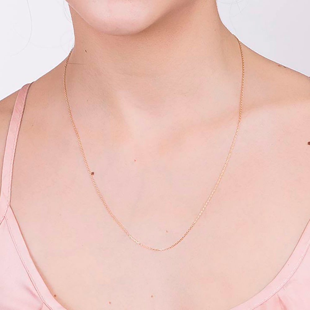 Cordão Rommanel Feminino Banhado Ouro 18k 42 50cm 531638 531639 — imagem 2 de 2