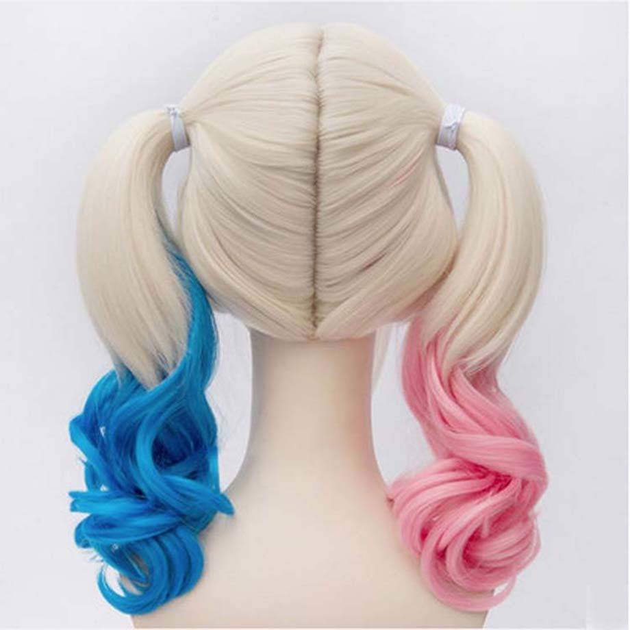 Peruca Alerquina Cosplay Fantasia Harley Quinn - Esquadrão Suicida