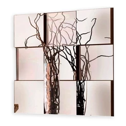 Espelho Decorativo Liverpool Mdf Relevo 3d Vidro 9pçs