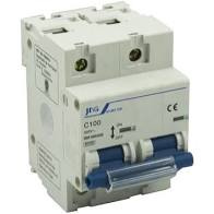disjuntor bipolar 80A - 100A - 125A modelo din curva C JNG ( disjuntor bifásico branco ) R7