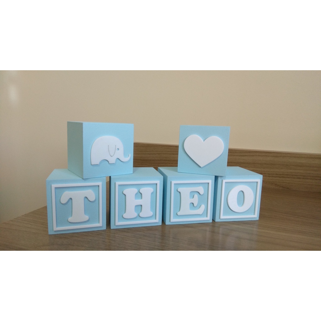 Cubos Moldura Mdf Letra Infantil Nome Bebê Dm Terra Brasil - Postamos em 2 dias úteis - Quarto Decoração Dado Letra