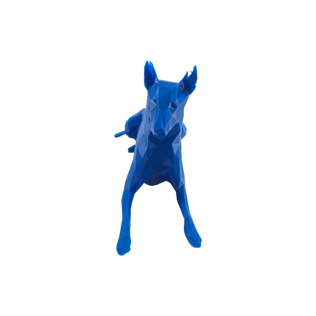 Doberman Deitado Low Poly Cachorro Pet Decoração 3D