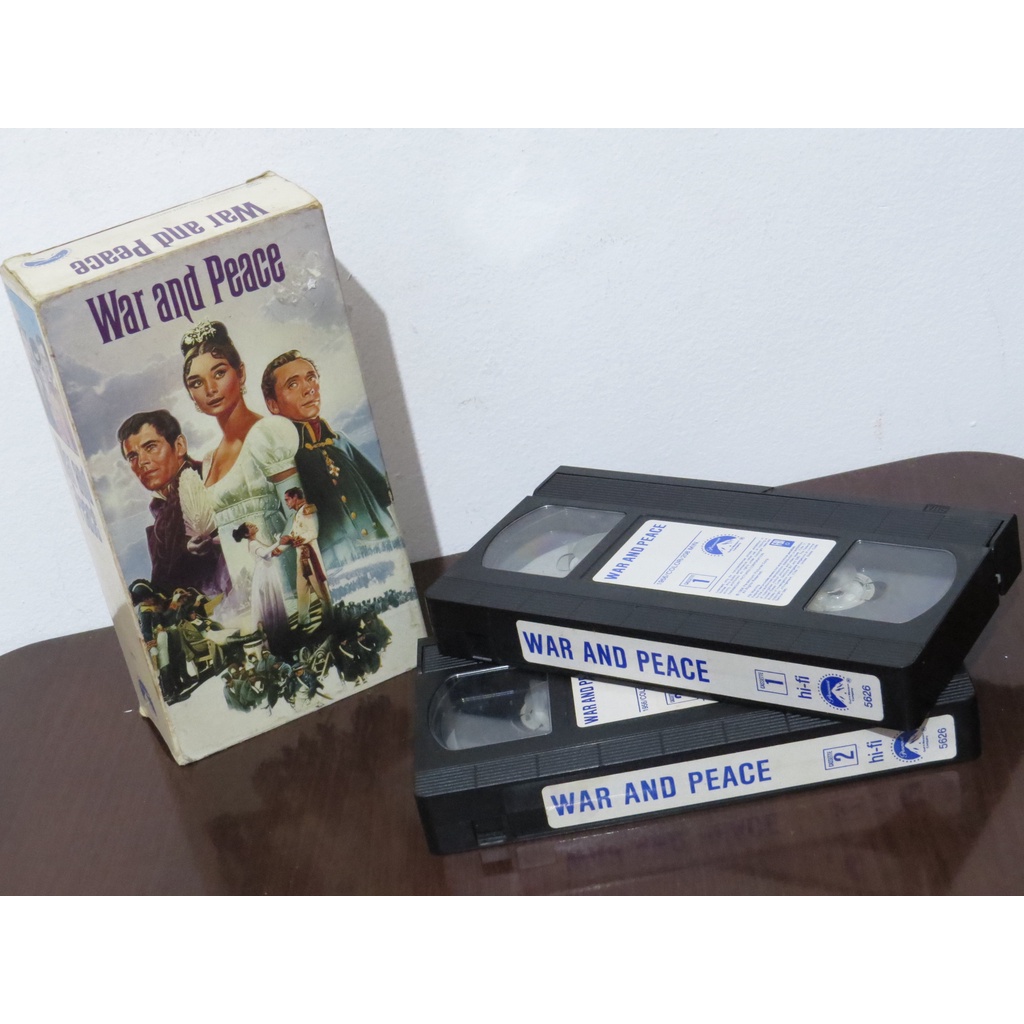 FITA VHS DUPLO WAR AND PEACE (GUERRA E PAZ) LEON TOLSTÓI - EM INGLÊS SEM LEGENDAS