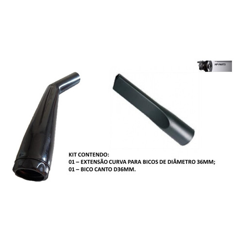 Extensão Bico Curvo + Bico Canto D. 36mm P/ Aspirador