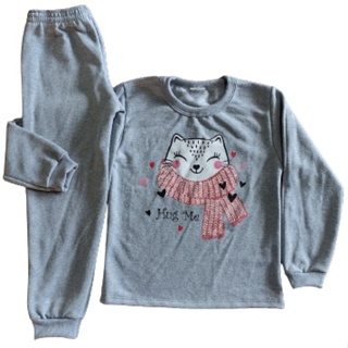 Conjunto Moletom Peluciado Menina Feminino do Tamanho 01 ao 08 em Oferta na Shopee