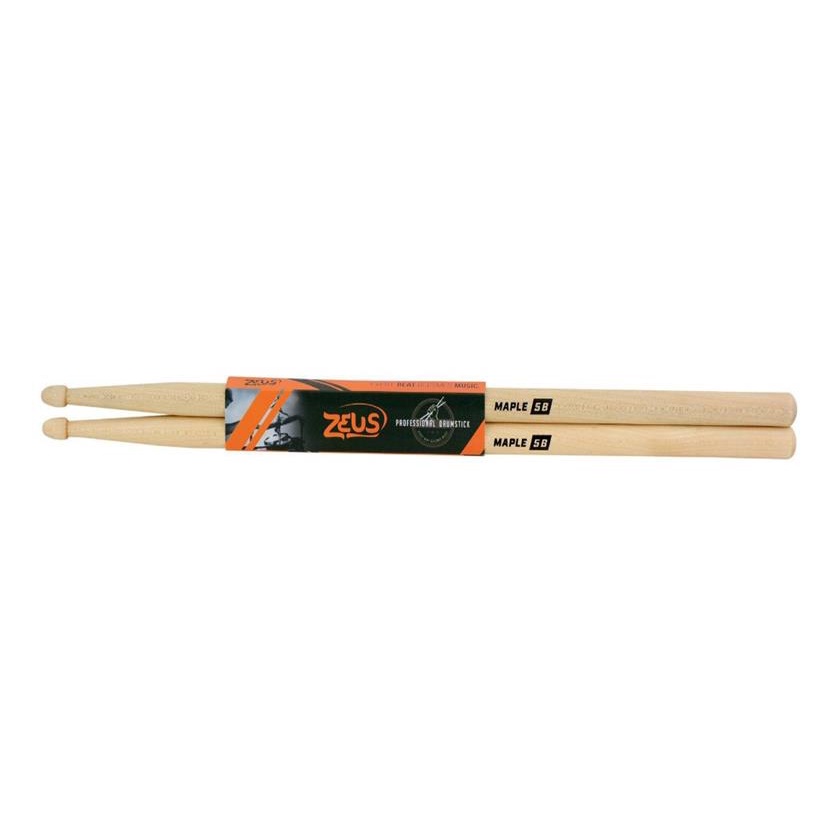 Par De Baqueta Zeus Original 5 B Ponta De Madeira Maple 5b