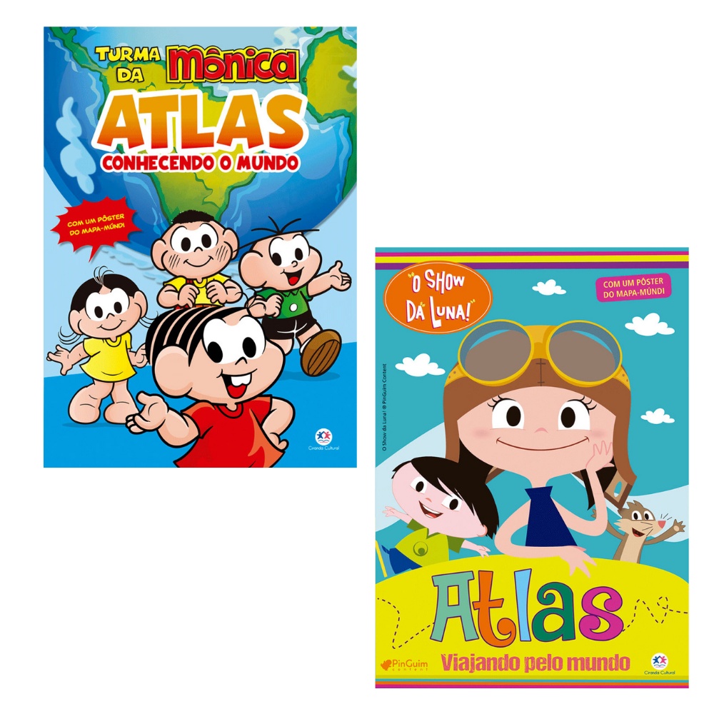 Kit Livro Atlas Geográfico Infantil