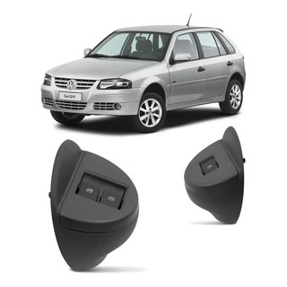 Botão + Moldura De Vidro Elétrico Gol Parati Saveiro Grafite 2/4 Portas dianteiro.