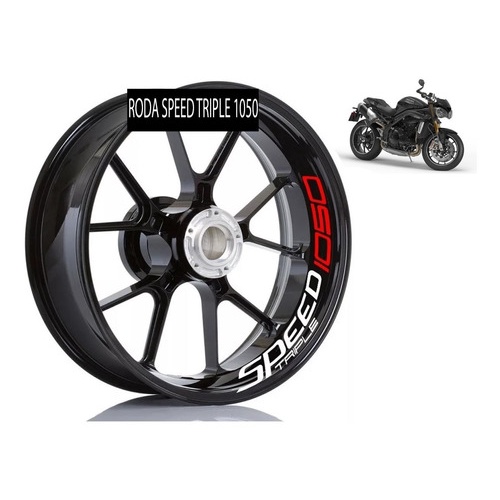 Adesivo Premium Interno Roda Moto Triumph Speed Triple 1050