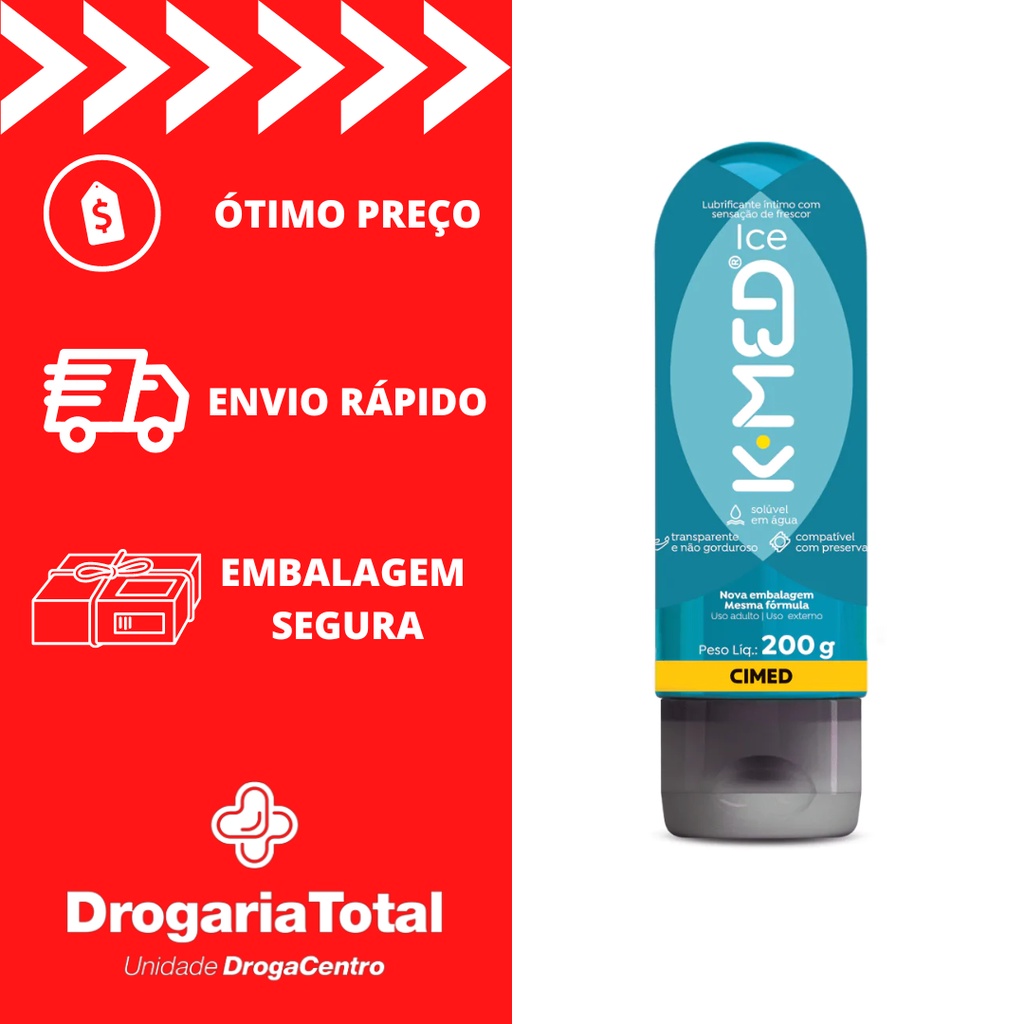 Kmed Ice Lubrificante Intimo Com Sensação de Freascor 200g K-med Ice K Med ice