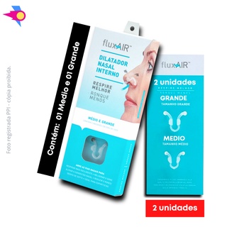 Dilatador Nasal Interno Respire Melhor - Flux Air 2 Unidade M e G