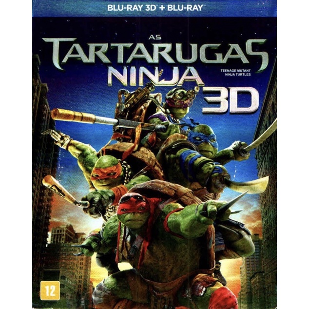 Blu-rays 3D/2D As Tartarugas Ninja e As Tartarugas Ninja: Fora das Sombras