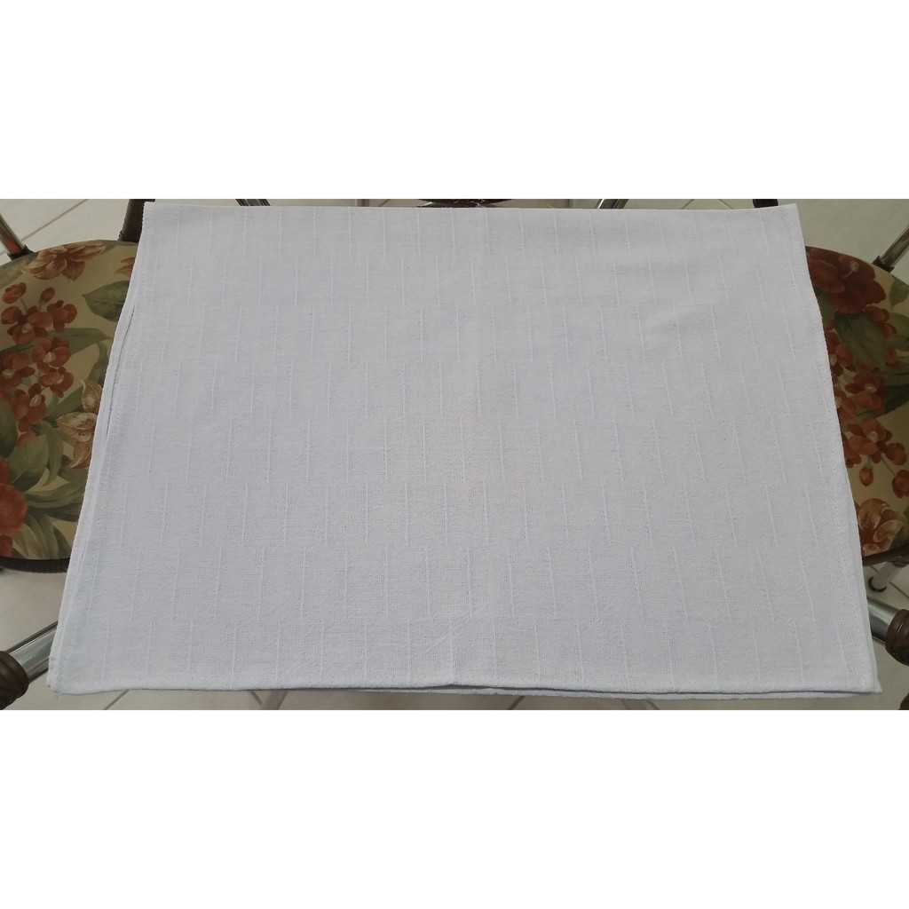 Tecido Alvejado C/Detalhe Especial Trabalhado Tipo Riscadinho  P|pano Prato, Larg.75 cm (Kit C/ 5m.) em Oferta na Shopee