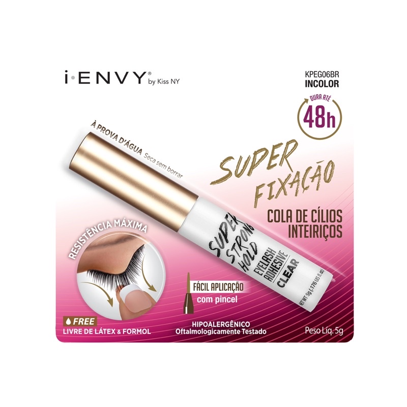 COLA SUPER FIXACAO 48H CILIOS BRANCA / TRANSPARENTE – Kiss NY