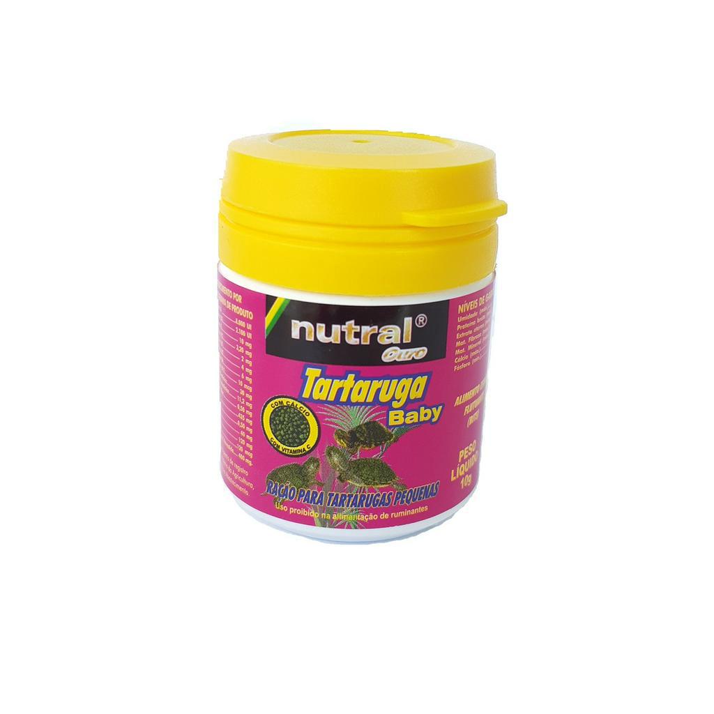 Ração Tartaruga Baby 10G Nutral Ouro com calcio e vitamina C
