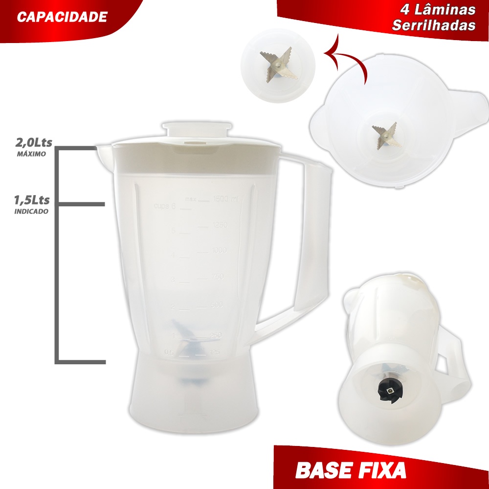 Copo Liquidificador Arno Optimix Plus - Translucido