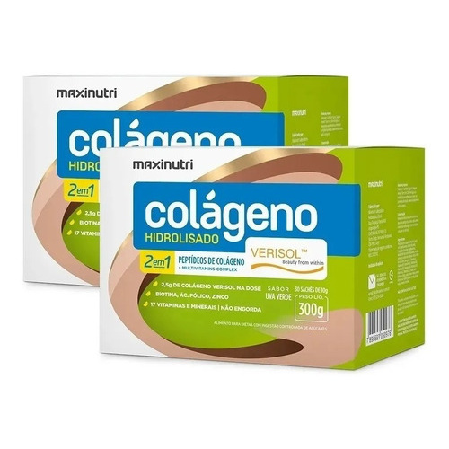 Kit Colageno Hidrolisado Verisol 60 Saches Uva Verde | Shopee Brasil