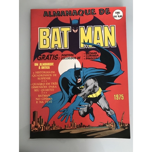 Gibi gigante BATMAN ANUAL 1975 clássico raro ilustrado hq colorido gibi