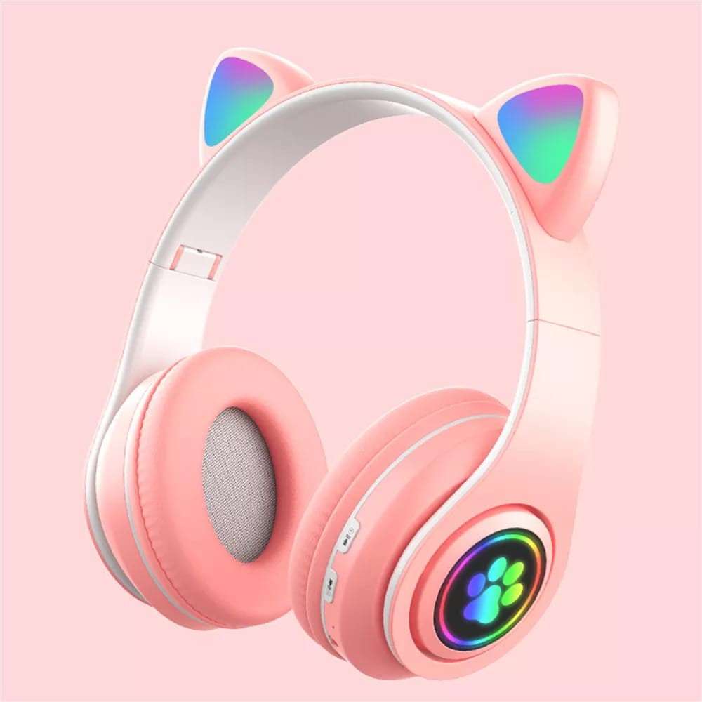 Fone De Ouvido HeadFone Sem Fio Orelha de Gato Gatinho Cat Bluetooth ...