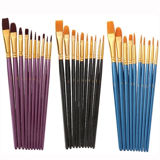 kit Pincéis artísticos para aquarela, guache e óleo 13 unidades