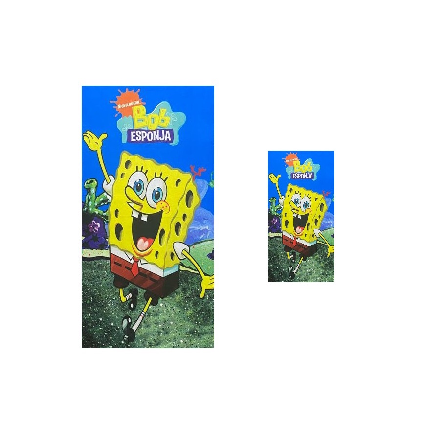 Bob Esponja - Kit Toalha de Banho Bob Esponja + Toalha de Rosto Bob Esponja