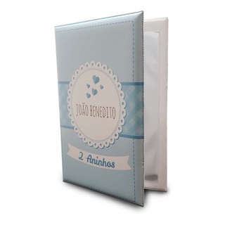 Album Para 150 Fotos 15x21 Personalizado Coracao Azul e Rosa em Oferta na Shopee