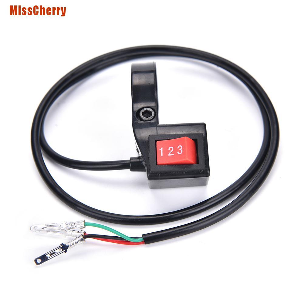 Misscherry 22mm 3 Interruptor De Velocidade Scooter / Interruptor De Velocidade Para Bicicleta Elétrica E-Bike