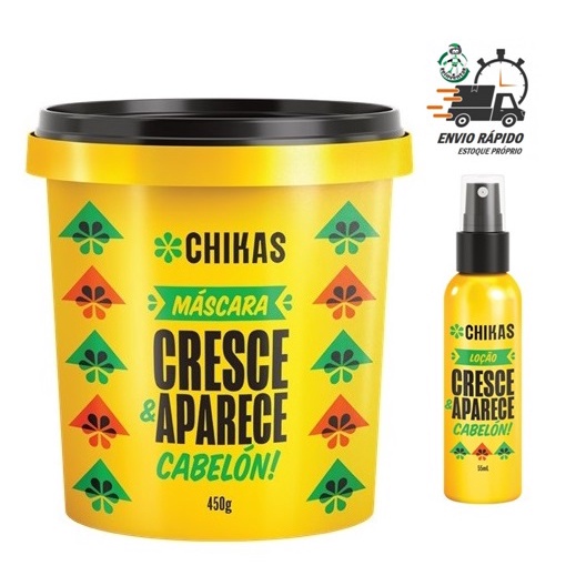 Máscara 450g + Loção 55ml Estimulante Cresce & Aparece Chikas
