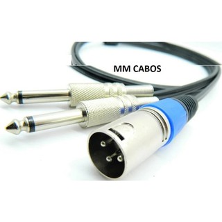 Cabo Audio Xlr Splitter Y 30cm Xlr Dmx Macho X 2 P10 Mono
